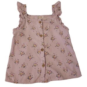 Cat & Jack purple floral top 7/8